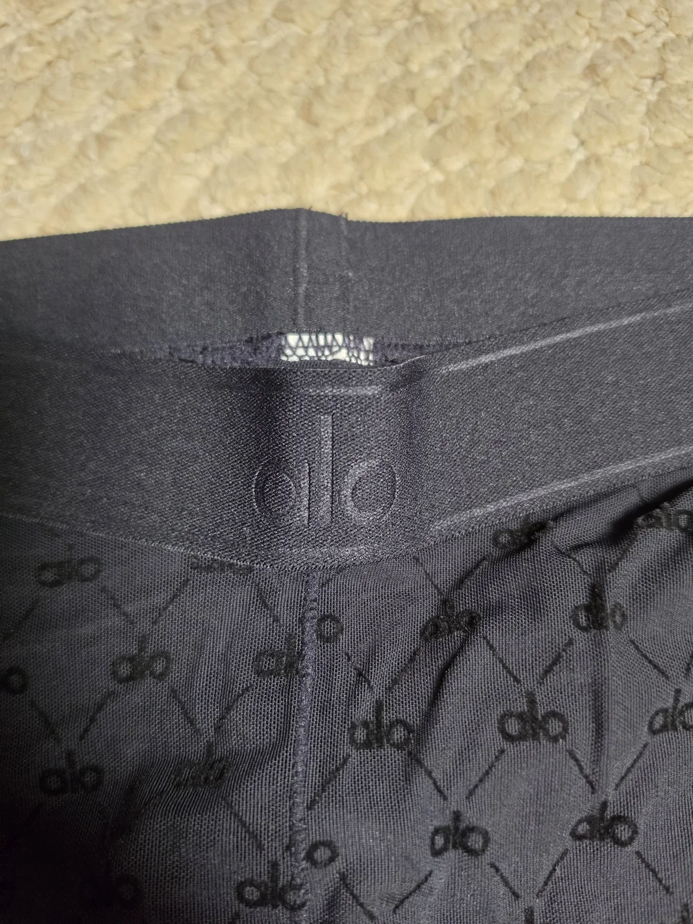 ALO Yoga Flocked Chalet Stirrup Leggings with Logo